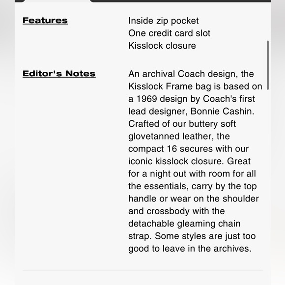 NWT Coach Kisslock Frame Bag 16 - Picture 12 of 12